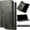 Gray, variant on for iPhone 11 Waxy Leather Phone Case Ultra Thin Slim Magnetic Cover with Retro Stitching + Button Decoration, Hidden Credit Card Holder Cash Slot, Stand Support