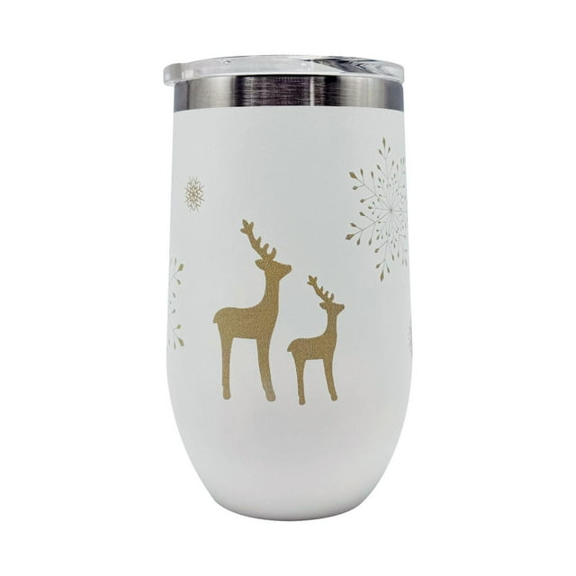 Holiday Time 16oz Double Wall Tumbler White