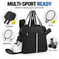 thumbnail image 4 of Pickleball Tote Bag for Women with Shoe Compartment, Fits 2 Paddles,PB02, 4 of 7