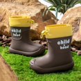 thumbnail image 4 of NOKIO Kids Rain Boots with 𝖣rawstring Cuff - Lightweight EVA Water-proof Puddle Boots Non-Sli𝗉 Sole Easy On/Off for Outdoor Play, 4 of 4