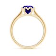 thumbnail image 2 of ANGARA Natural Bezel-Set Round 1.45 ct Tanzanite Floral Engagement Ring in 14K Yellow Gold for Women (Size-7mm) | December Birthstone, Anniversary, Jewelry Gift for Women | Natural Tanzanite Ring, 2 of 9