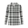 thumbnail image 5 of VgaVtl Collared Womens Shirts Long Sleeve Plaid Tops for Women Button Down Office Regular Casual Black Shirts,S, 5 of 5