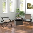 thumbnail image 4 of Aimee Lii Patio Square Wicker Side Table with Umbrella Hole for Yard Garden Poolside, Outdoor Patio Furniture for Porch Balcony Garden Backyard, Sturdy, 4 of 11