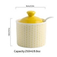 thumbnail image 2 of Blue Sugar Bowl With Lid, Sugar Storage Jar, Sugar Pot, Sugar Container Spice Jar, Sugar Salt Pot Seasoning Canister-Yellow-250ml, 2 of 8