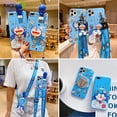 thumbnail image 2 of Aikeke Funda Para Samsung Galaxy Note 10 + 10 Plus 9 J7 Prime Pro 2017 De Dibujos Animados Doraemon Muñeca Llavero Cordón Espejo Soporte Suave Del Teléfono, 2 of 4