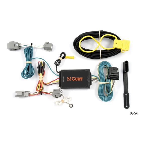 CURT 56064 Vehicle-Side Custom 4-Pin Trailer Wiring Harness, Select Lincoln MKS, Ford Fiesta Hatchback
