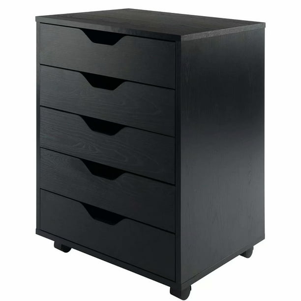 Akoyovwerve 5 Drawers File With Wheels, Wooden File