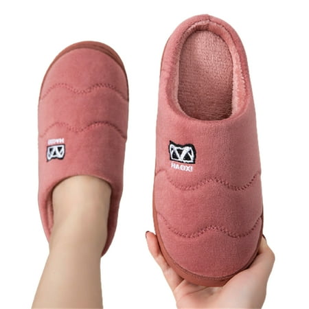 

Unisex Couples House Slipper Cozy Fluffy Memory Foam Slippers with Anti-Skid Rubber Sole Soft Warm House Shoes for Womens Mens Autumn Winter Wear