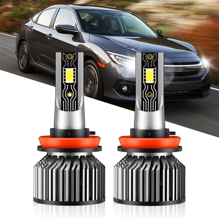 2pcs H11 LED Bulbs For Toyota Tundra 2007-2013 H11 LED Headlight Bulbs, H8 H9 H11 LED Low Beam Replace 12000 Lumens 6000K White