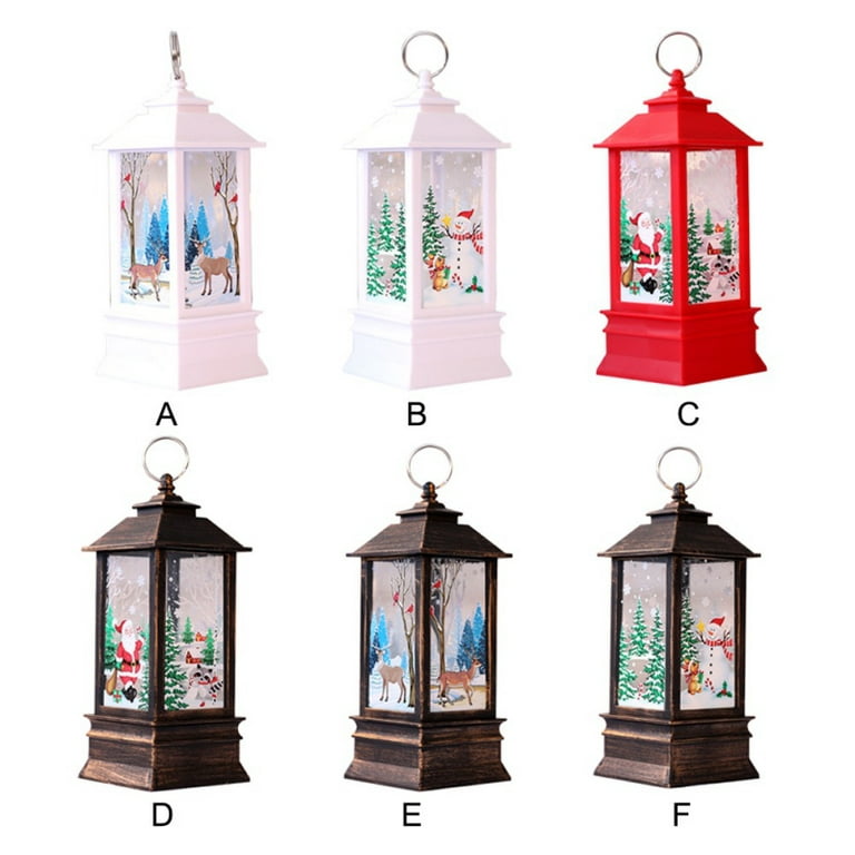 yucanucax Decorative Lantern with flameless LED Candle Light,  Outdoor/Indoor LED Lantern, The Door-Open H16 Decorative Lantern,Timer  Candle，Plastic