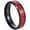 6MM Red, variant on Unisex Stainless Steel Simple Dainty Thin Red Imitation Opal Stacking Matching Couple Ring Beveled Edges