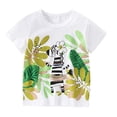 thumbnail image 3 of HWJAD Girls and Toddlers' Short-Sleeve Graphic T-Shirts Summer Crewneck Kids Tee Tops, 2 Pack, 3 of 8