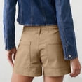 thumbnail image 3 of Women's A-Line Shorts with Zipper and Button Closure, Solid Color Casual Shorts, 3 of 5