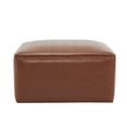 thumbnail image 6 of GDF Studio Modern PU Square Ottoman, Dense Foam Padding, Light Brown, 6 of 6