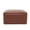 Tan+Brown, variant on The Sanctuary Upholstered Square PU Leather Ottoman, Pocket Coil Support, For Living Room, In Tan and Brown, Contemporary Style
