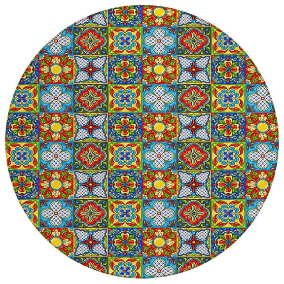 Dalyn Rug Company & Addison Rugs Indoor/Outdoor Kendall KE20 Multi Washable 8' x 8' Round Rug
