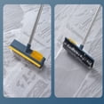 thumbnail image 4 of 2 in 1 Adjustable V-Shaped Cleaning Brush with Long Handle, Bathroom Kitchen Floor Crevice Cleaning Brush with Squeegee, 120° Rotating Removable Brush Head, 4 of 7