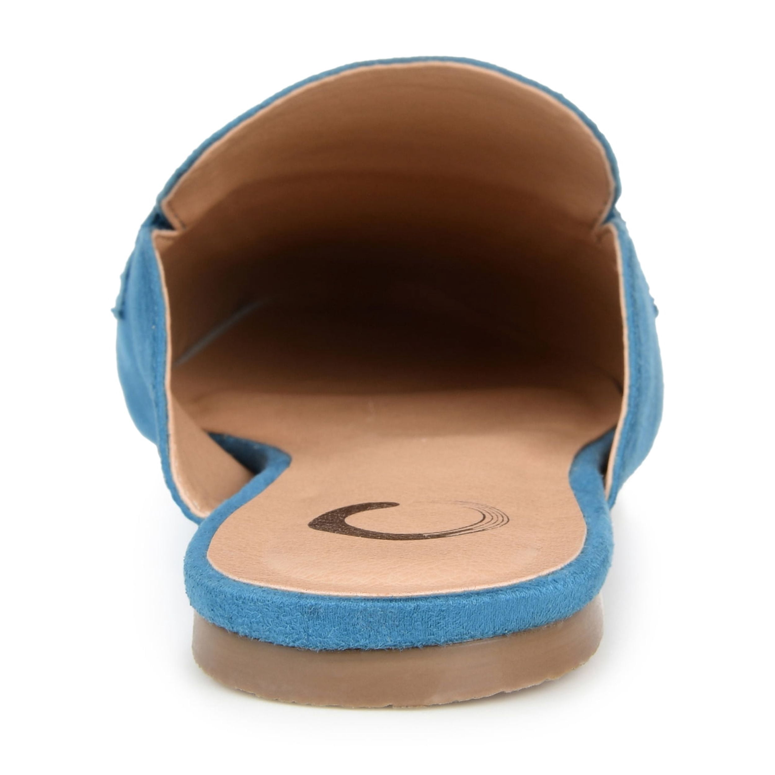 Journee Womens Ameena Slip On Square Toe Mules Flats
