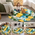 thumbnail image 6 of Round Area Rug-3ft Summer Lemon Flowers Non Slip Washable Circle Carpet Soft Large Floor Rugs for Living Room Bedroom Nursery Office, 6 of 9