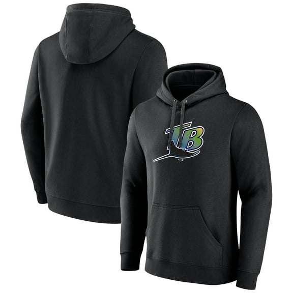 Men's Black Tampa Bay Rays Cooperstown Collection Pullover Hoodie