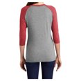thumbnail image 2 of Mafoose Womens Perfect Tri 3/4-Sleeve Female Raglan T-Shirt Red Frost/ Grey Frost L, 2 of 6