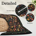 thumbnail image 2 of Boho Black Flowers Pillow Covers, Linen Long Throw Pillow Case, Spring Abstract Watercolor Floral Leaf Holiday Pillow Protector Decorative Cushion Cover for Living Room/Bedroom 20" x 26", 2 of 8
