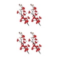 thumbnail image 3 of Kearding 2 piezas de flores artificiales, rama de flor de ciruelo, flores falsas simuladas para la decoración de la escena de la del Rojo ramas cortas 2piezas, 3 of 6
