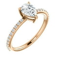 thumbnail image 2 of 1.22 Ct Stunning Pear Diamond Bridal Rings for Women Solid 14K Rose Gold, 2 of 7