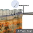 thumbnail image 5 of Western Horse Printed Window Curtains Valances for Kitchen Wild Animal Running in Rustic Flower Field Country Rod Pocket Valances for Bedroom Living Room Dining Room 54 by 18 in, 2 Panel, 5 of 6
