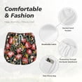 thumbnail image 4 of Susaid Watercolor Red Wildflowers Print Women's High Waisted Running Shorts Quick Dry Athletic Gym Track Workout Shorts Zip Pocket-Small, 4 of 7