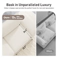 thumbnail image 6 of Sophia&William 123.6"L Modular Sectional Sofa Sets, Modern Corduroy Cloud Couch 4-Seat Oversized Sofa with 3 Pillows & Ottomans for Living Room,Beige, 6 of 11