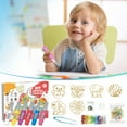 thumbnail image 3 of KOYPTL Paint Arts and Crafts Set with 6 Pendants,Reusable Pigment for Toddlers 3 4 5 6+ Years Old,Suitable for Christmas Holiday Birthday Gift Xmas Tree Ornaments, 3 of 8
