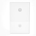 thumbnail image 1 of 2 Gang Smart Touch Switch Commande Vocale Application Panneau de Verre Interrupteur d'Éclairage Wifi pour Google Home US 100240v, 1 of 8