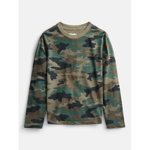 Wonder Nation Boys' Long Sleeve Printed Tee