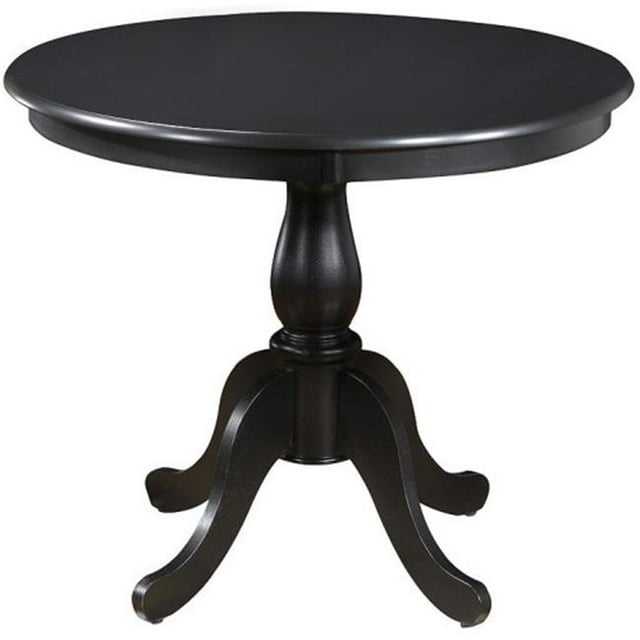 Carolina Chair & Table Fairview Round Pedestal Dining Table, Antique Black - 36 in.