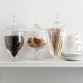 thumbnail image 5 of Palais Glassware Clear Glass Apothecary Jars - Set of 3 - Wedding Candy Buffet Containers, 5 of 7