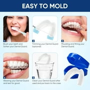 Mouth Guard for Clenching Teeth at Night, Professional Night Guards for Teeth Grinding with Hygiene Case(4Piece Set/2Sizes)