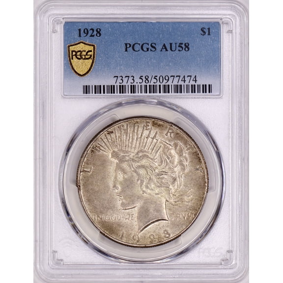 1928-P Peace Silver Dollar PCGS AU58 CAC
