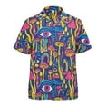 thumbnail image 5 of joogoo Men's Hawaiian Shirt Psychedelic Mushroom and Eye Short Sleeve Casual Button Down Shirts S, 5 of 6