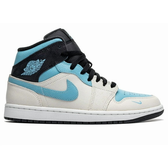 Men's Jordan 1 Mid SE Summit White/Blue Chill-Black (IM6567 121) - 11