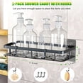 thumbnail image 3 of Estanteria Ducha, Estante para Baño Sin Taladro, Repisa para Baño Pared, Estante Organizador, Modelos Mejorados con 3 Ganchos, para Baño, Cocina, Lavabo, Ducha, Hotel, Inodoro, 3 of 4