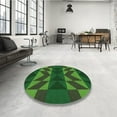 thumbnail image 4 of Ahgly Tapis d'Intérieur Lavable en Machine Carré Transitionnel Vert Forêt Foncé, 4 Pieds Carré, 4 of 7