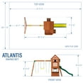 thumbnail image 3 of Backyard Discovery Atlantis Cedar Wood Swing Set, Wave Slide, Clubhouse, Rock Wall, 3 of 11
