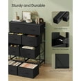 thumbnail image 5 of 8-Drawer Storage Dresser - Steel Frame Organizer with Non-Woven Fabric Drawers, Multi-Use Chest for Bedroom/Entryway, Ink Black, 5 of 5
