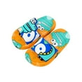 thumbnail image 3 of Linfrsh Slide Sandals for Kids Boys Girls Slip On Cute Pattern Slide Sandals Comfort Non-Slip Thick Sole Pillow Slippers Summer Shower Shoes Pool Beach Shoes(Orange,Size 1 ), 3 of 5