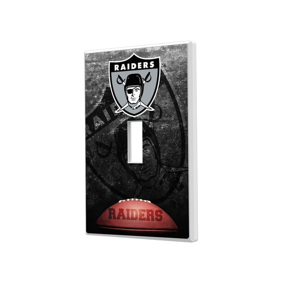 Oakland Raiders Legendary Design Single Toggle Lightswitch Plate