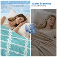thumbnail image 2 of Quatrefoil Moroccan Pattern Cooling Blanket, Lightweight Breathable Summer Throw Blanket with Double Sided Cold Effect,Geometric Aqua Morocco Picnic Beach Blankets Bed Sheet for Hot Sleepers 30"x40", 2 of 8