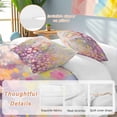 thumbnail image 3 of Spring Floral Bedding 3 Piece Duvet Cover Set Queen Size, Modern Oil Painted Daisy Botanical Elegant Soft Microfiber Comforter Cover with Zipper Closure & Pillowcases, FadeResistant Quilt Cover, 3 of 9