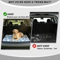 thumbnail image 4 of FOR U DESIGNS Blue Flower Print All Weather Car Trunk Mat Non-Slip Stylish Cargo Liner Heavy Duty Durable Rear Trunk Protection for Most Vehicles, 4 of 7