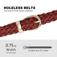 thumbnail image 4 of Earnda 2 Pack Thin Braided Belts for Women Classic Waist Belt Skinny Woven Strap for Jeans Pants Dress Black Red Medium, 4 of 6